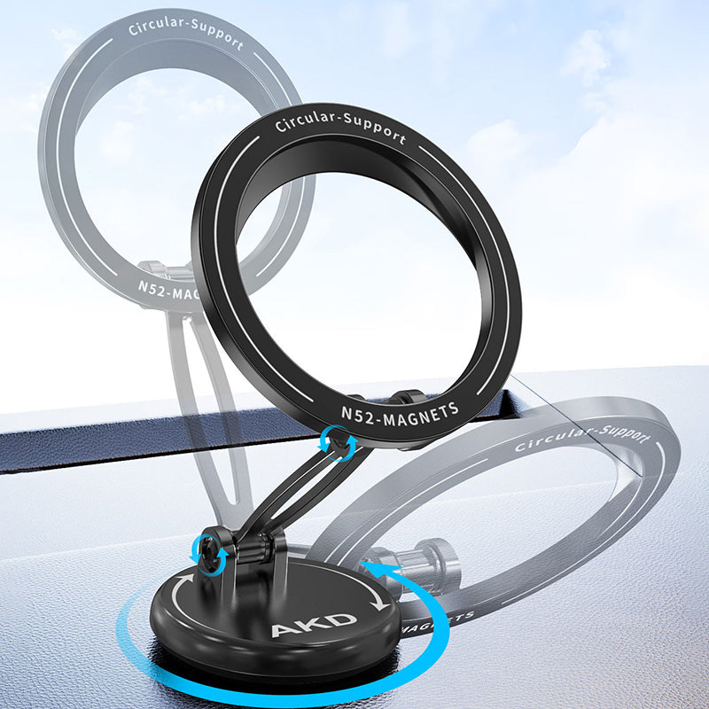 Car Mount Magnetic Phone Holder Rotary Foldable Zinc Alloy Phone Stand Compatible with MagSafe Car Mount Magnetic Phone Holder Rotary Foldable Zinc Alloy Phone Stand Compatible with MagSafe